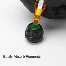 200PCS Tattoo Ink Cup With Base Black