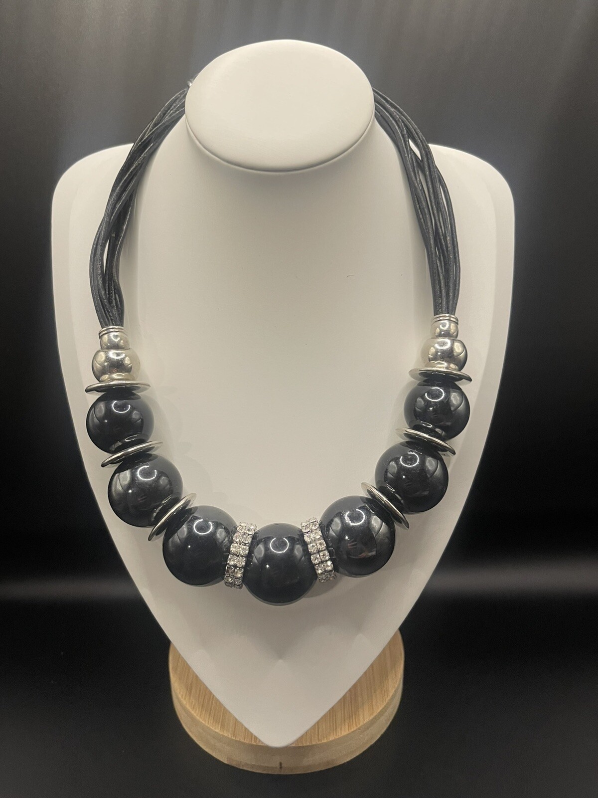 Bold Gaint Bead Statement Necklace - image 1
