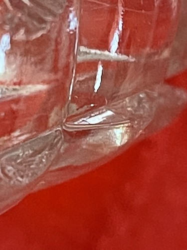 Vtg. Crystal Glass Compote Scalloped Pedestal candy Dish - Picture 11 of 12