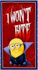 Despicable Me Halloween Minion 23" Panel 100 Cotton Fabric by The Panel