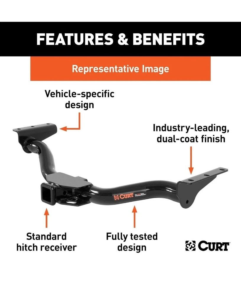 CURT 13044 Class 3 Hitch, 2" Receiver for Select Jeep Liberty 2002 - 2007 - Image 2 of 4