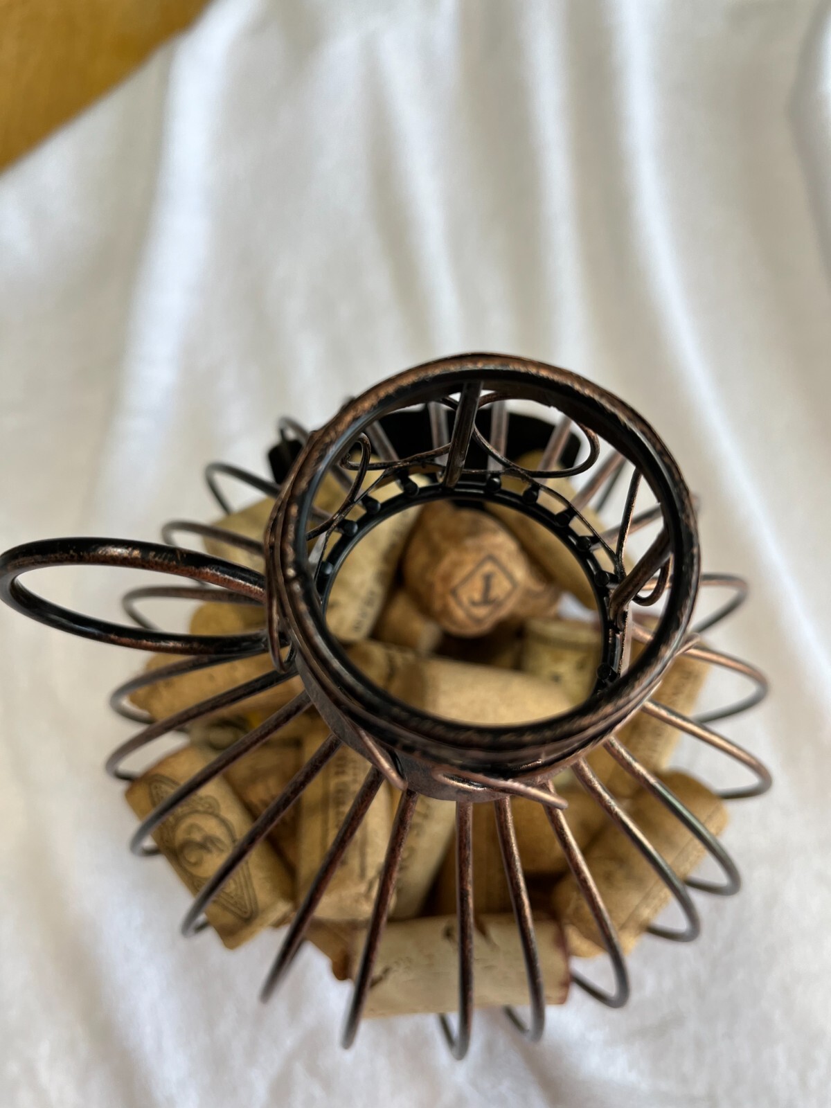 10" tall CORKS Wine Jug Decorative Wire Cage Decor eBay