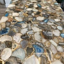 48" x 24" Mix Agate Dining Table / Kitchen Counter Top /office Meeting Table Top