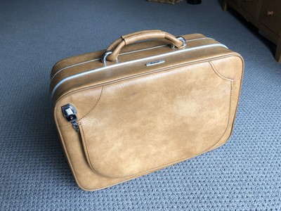 vintage leather suitcase ebay