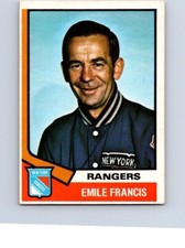 VINTAGE HOCKEY CARD O-PEE-CHEE 1974 NEW YORK RANGERS COACH EMILE FRANCIS  NO456