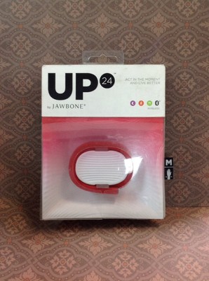 UP24 Fitness Tracker by Jawbone - Color: Red Size: Medium - UP 24 Band Closeout!