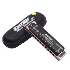 10-hole diatonic blues harmonica black T008K with box professional beginner