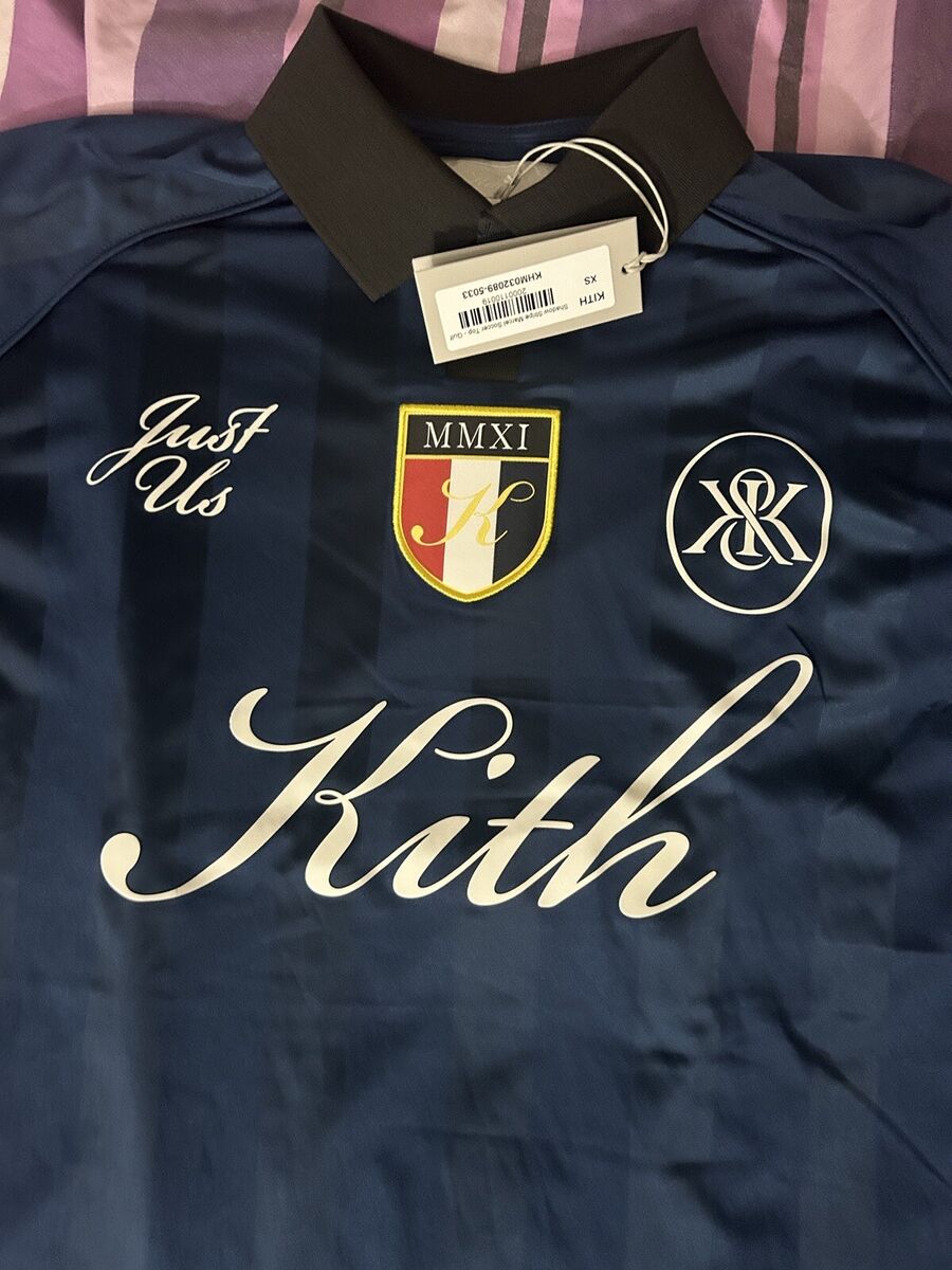 Kith Shadow Stripe Marcel Soccer Jersey 'Gulf' - Size X Kith Shadow Stripe Marcel Soccer Jersey 'Gulf' - Size X