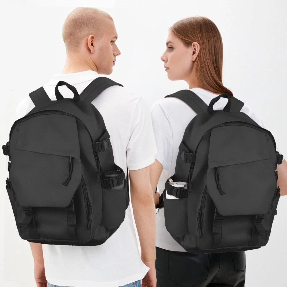 Bottle Side Pocket Laptop Backpack Water Resistant Travel Rucksack | eBay