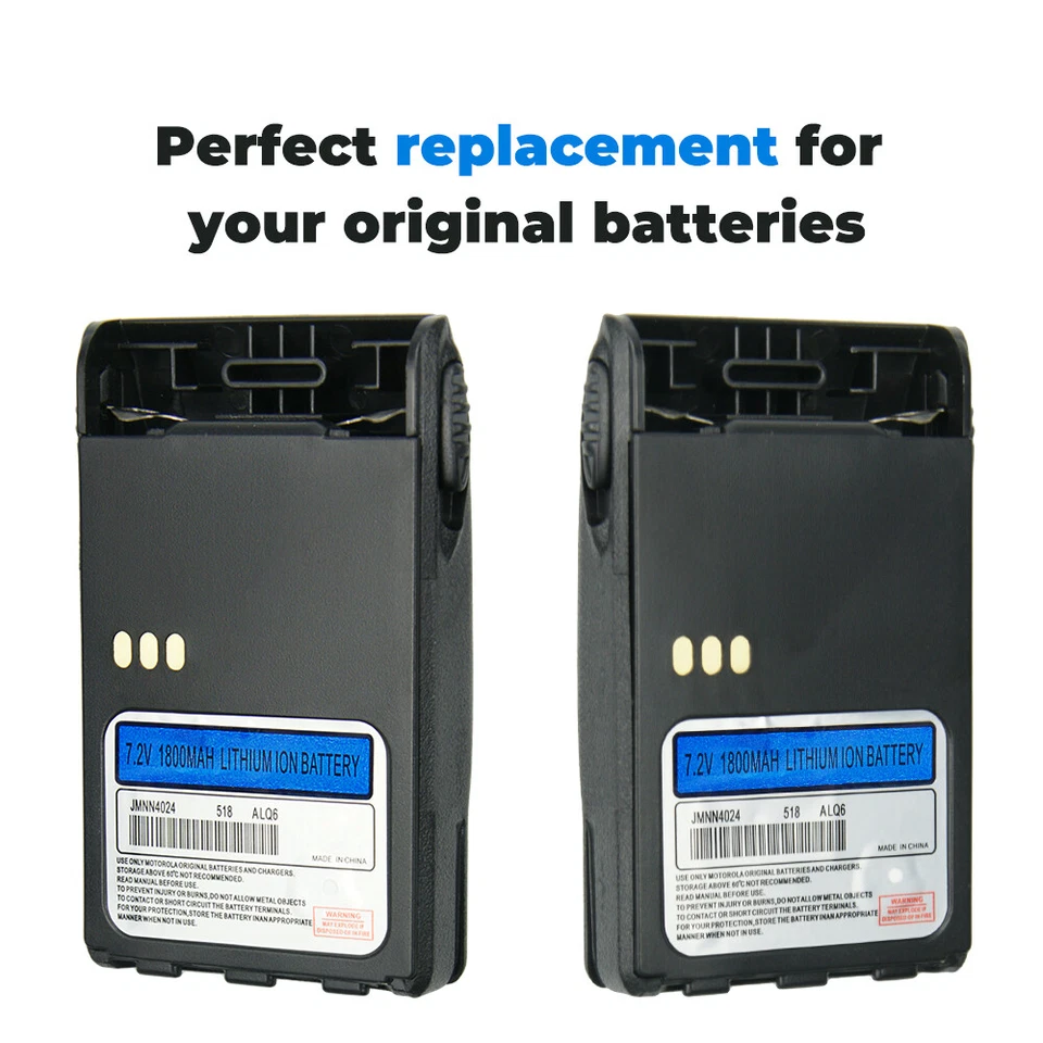 10PC JMNN4023 JMNN4024 Battery MOTOROLA GP328+ GP338+ GP388 GP638+ GP644 GP688 - Image 4 of 4