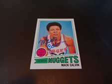 Mack Calvin Autographed 1977 Topps Basketball Vintage Nuggets NBA Card #96 AUTO