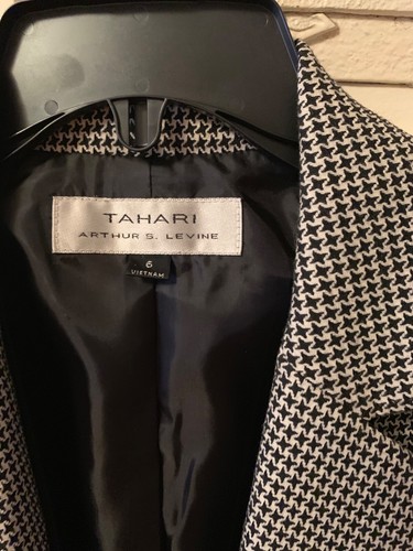 Arthur Tahari houndstooth/black 