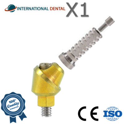 Angled Multi Unit 1.6 Adapter Head 45° Set  Ø4.9 Titanium Sleeve Dental Lab