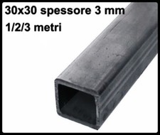barra in ferro liscio 30x30 spessore 3 mm tubolare quadro quadra scatolato 