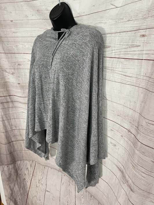 Suéter Charlotte Russe Gris Tejido Envolvente Con Capucha Manga Larga Para Mujer Talla S Foto 2 de 4