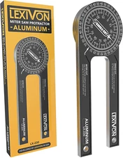 LEXIVON Aluminum Miter Saw Protractor Rust Proof Angle Finder