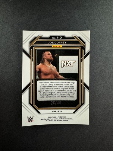 Joe Coffey 2023 Panini Prizm Green /49 #110 WWE - Picture 2 of 2