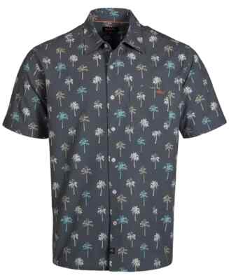 Small Salt Life Storm Grey Palm Solo Print SLX Performance Fishing Shirt 40''