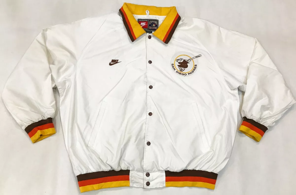 Vintage Nike MLB San Diego Padres Baseball Bomber Jacket XXL White