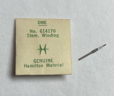 NOS Vintage Genuine Hamilton Cal 500-500A-505 One Piece Watch Stem Part # 614170