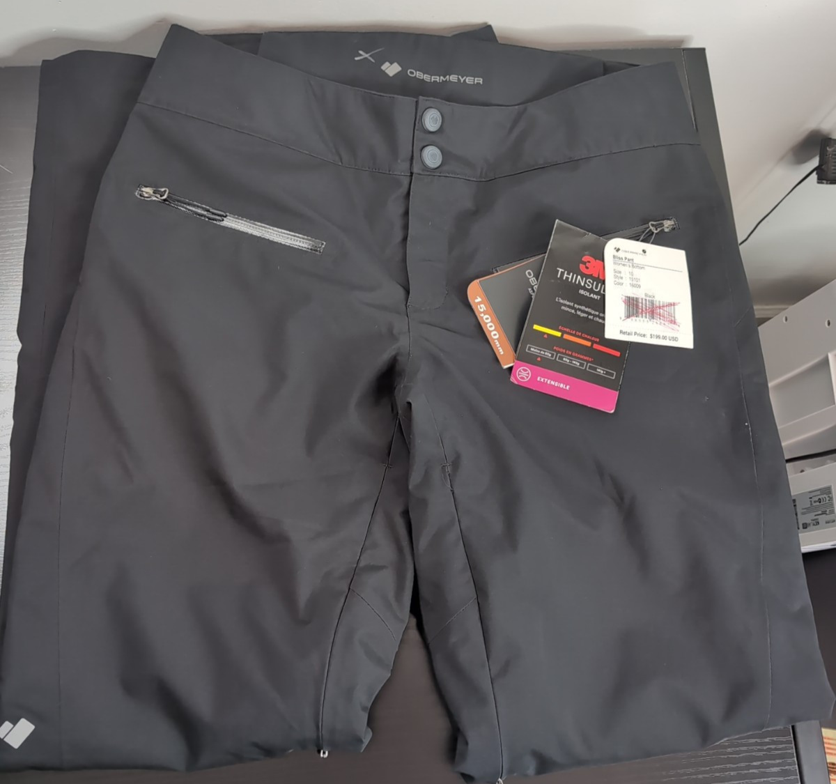 Obermeyer Bliss Women's Size 10 Long Black Snow Pants
