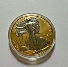 Gilded Gold Type 2 2021 American Silver Eagle 1 oz .999 Fine Silver Coin