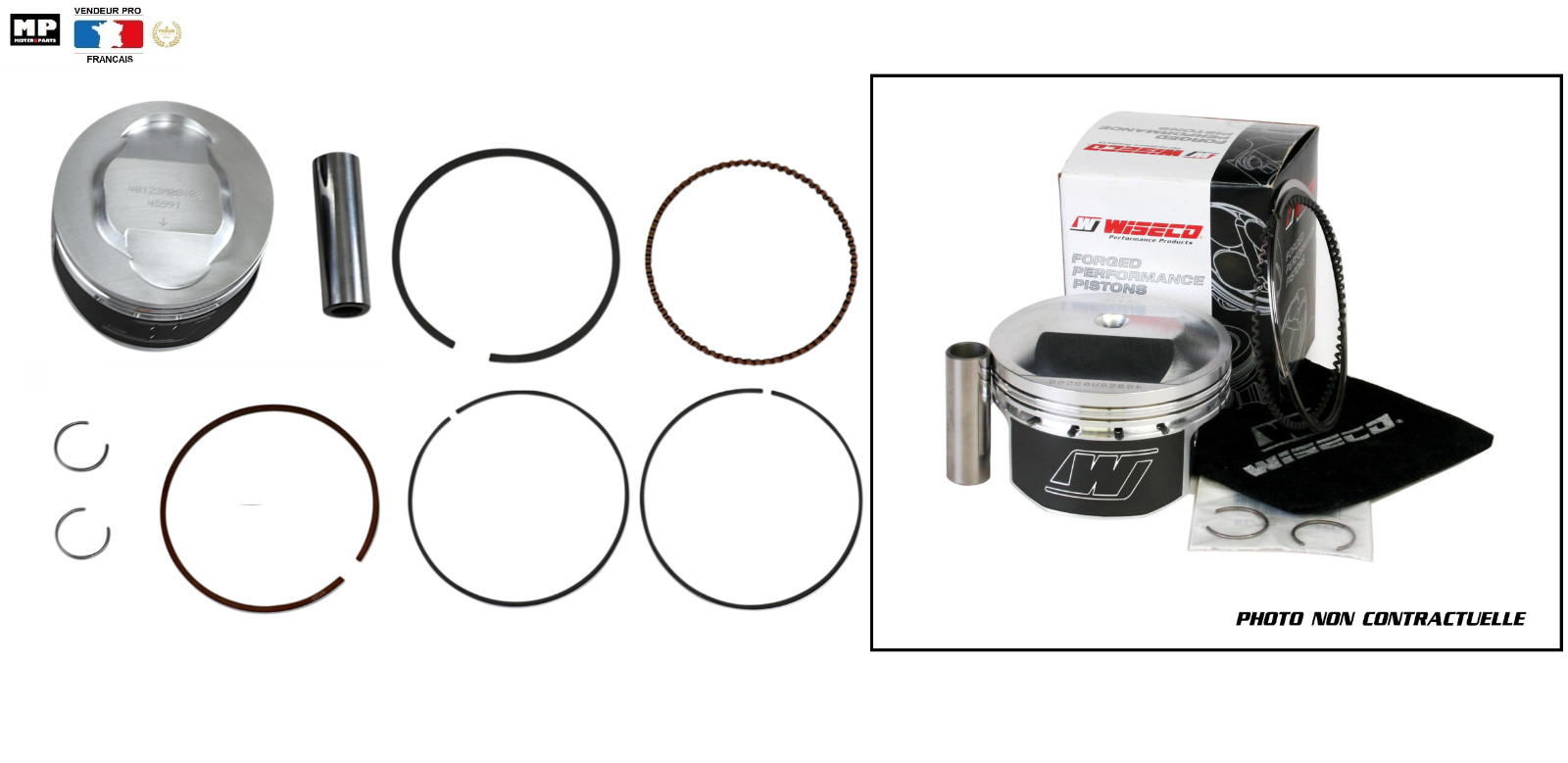 Piston Prox Ø84 mm résout la perte de compression sur Yamaha Warrior 350