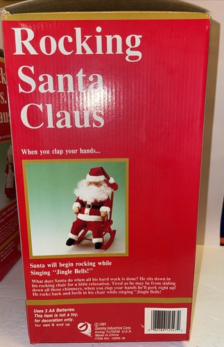 Holiday Time SANTA CLAUS MRS CLAUS Animated Musical Decor lot 2 CHRISTMAS W/Box - Picture 5 of 13