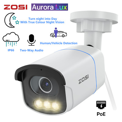 ZOSI 4K  PoE Security Security  Camera F1.0 Large Aperture Aurora Lux True Color