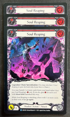 Flesh and Blood - Soul Reaping Red x3 - MON199 - 1st Edition - Rare | eBay