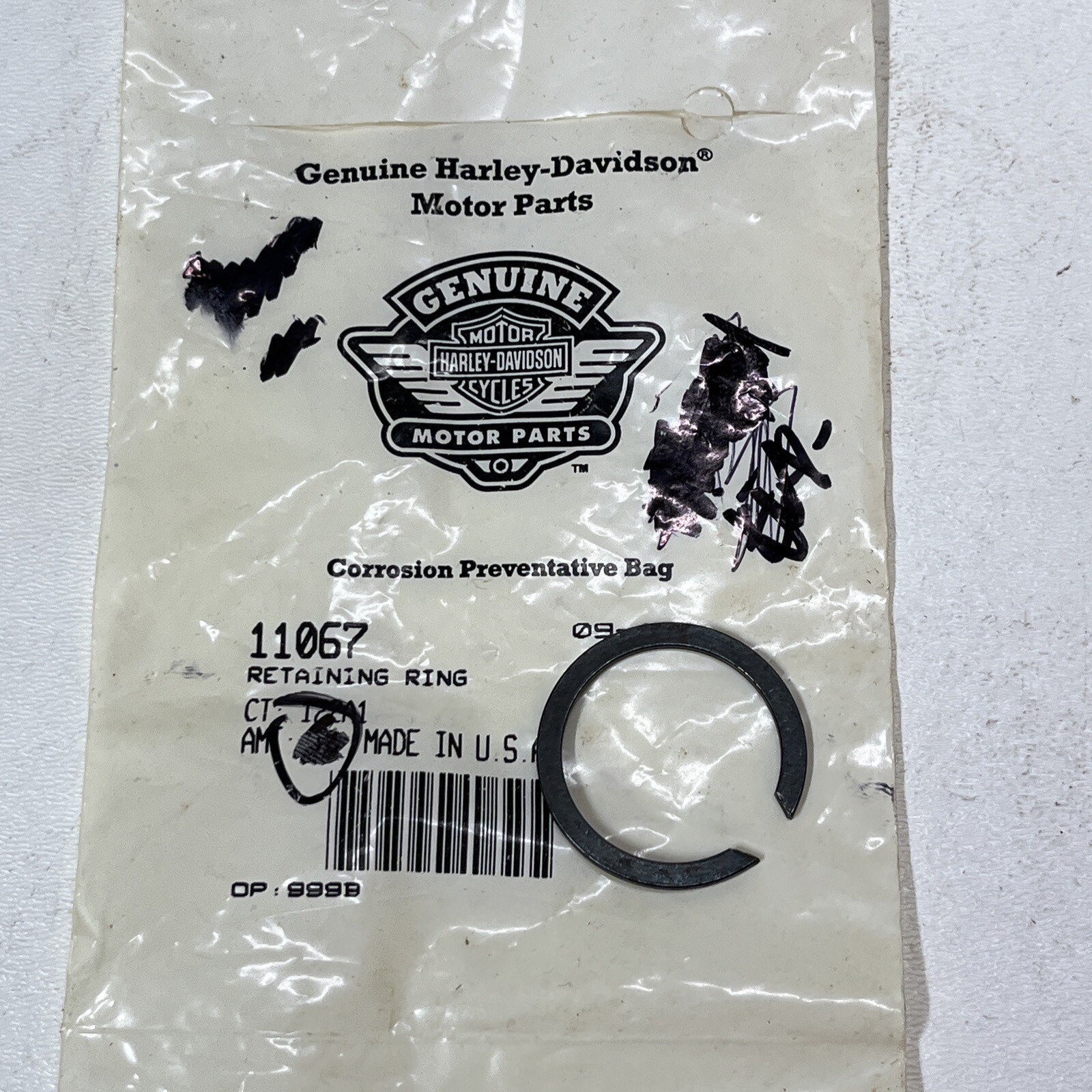 1 NOS Harley Davidson 5 Speed Transmission Retaining Ring OEM 11067