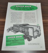 1949 Davidson Transfer & Storage White Speed Rack P&D Ignition Truck Ad