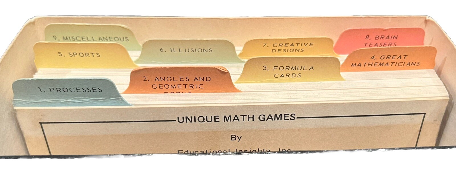 VTG 1971 Unique Math Games 150 Exciting Games Educational Insights - COMPLETE!!