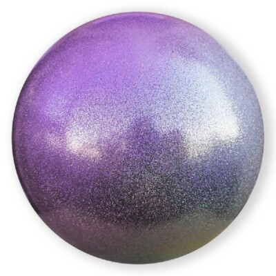 RSG WETTKAMPFBALL Gymnastikball PASTORELLI Glitter shaded SILBER/LILA 18 FIG neu