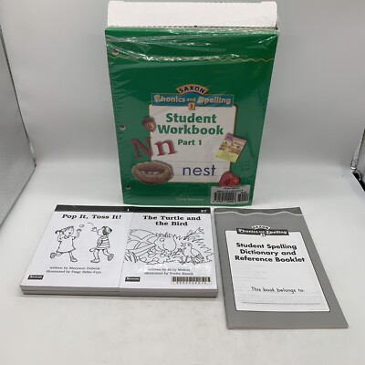 Saxon Phonics & Spelling 1 Student Workbook 1 & 2 with Readers NEW