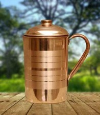 Pichet à eau 100 % cuivre pur gobelet santé yoga avantage 1500 ml