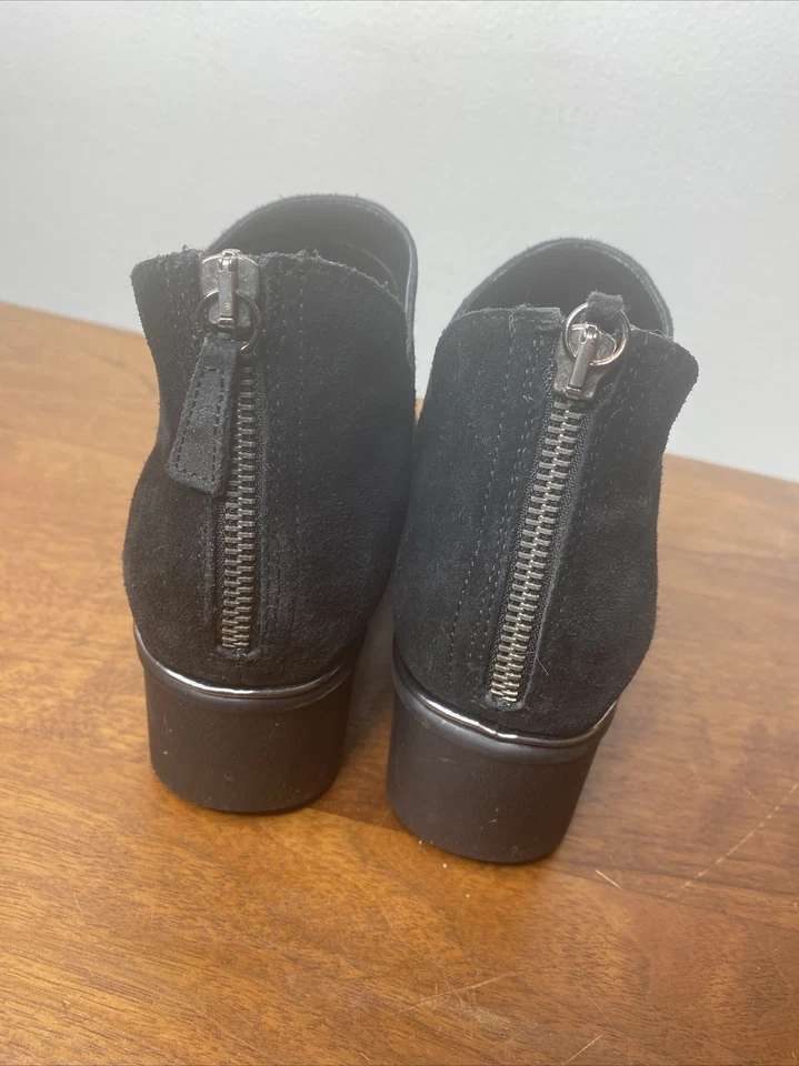 The Flexx Zapatos Mujer 8.5 Negro Gamuza Tacones de Cuña Resistente al Deslizamiento Botín Foto 3 de 4