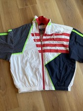 VTG HEAD Jacket Adult Small Multicolor Lined Windbreaker USA Colors     