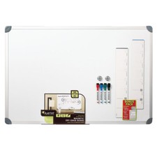 Quartet Euro Style Magnetic Dry-Erase Whiteboard, 24in x 36in, Alumi PKG of 2 