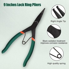 SPEEDWOX 9 inch Angle Tip Lock Ring Pliers for Transmission, Special Circlip