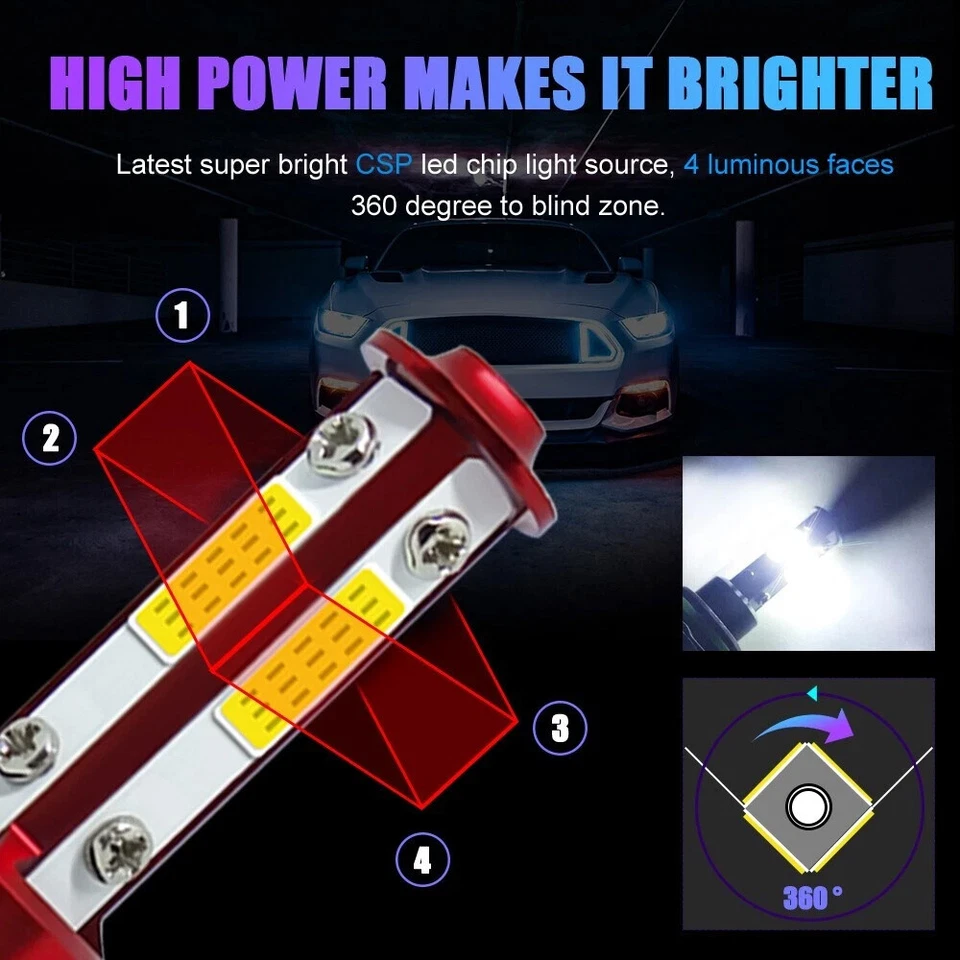 Faros antiniebla altos/bajos LED para Nissan Armada 2011 2012 2013 2014 2015 Foto 2 de 4