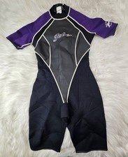 Jobe Youth Spring Wetsuit Size 11-12 Black Purple Surf Swim Suit Back Zipper