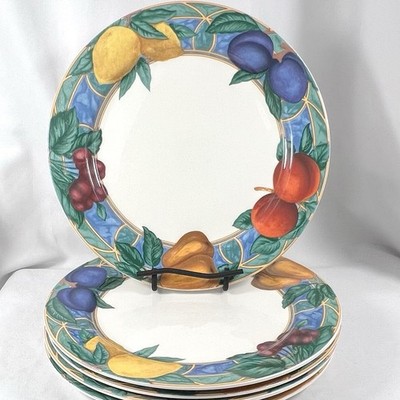 Victoria & Beale Casual Forbidden Fruit Dinner Plates Set of 5 Porcelain 10.5 