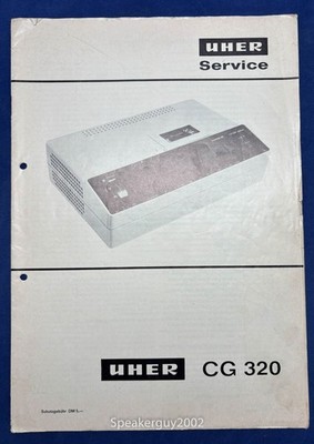 Original UHER Service Manual / CG 320 (Written in German)