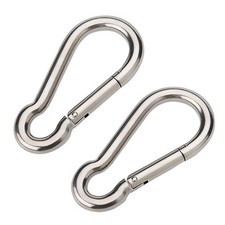 1100lb 4 Inch 304 Stainless Steel Spring Snap Hook 3.93 x 1.95", Silver