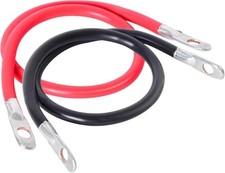 4 AWG Battery Cable 24-Inch Battery Inverter Cables Set All Copper 4 AWG-2 FT