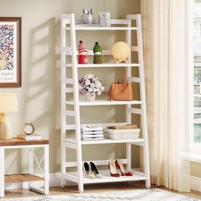 5-Tier Bookshelf Bookcase 5 Shelf Ladder Shelf Storage Organizer for Living Room