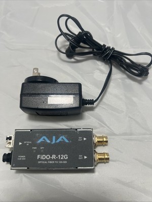 AJA FiDO-R-12G 1-Channel Single-Mode LC Fiber to 12G-SDI Extender (Receiver)