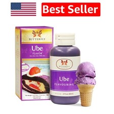 Authentic 2 oz Ube Extract by Butterfly - Perfect for Cakes & Halo-Halo