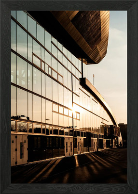 Reflexion in Berlin Gerahmtes Wandbild Poster Leinwanddruck Bild